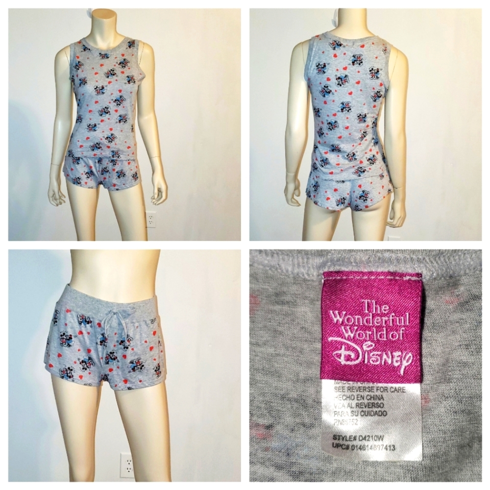 Disney Mickey Minnie Shortie Pajama Set